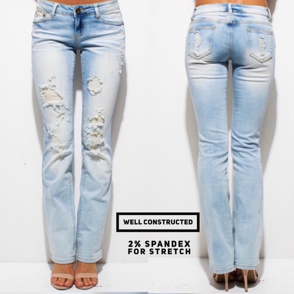 Denim - Slim Bootcut light wash jeans